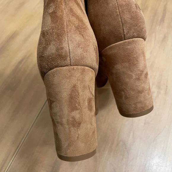 NWOT Marc Fisher LTD Ulani Point Toe Leather Chunky Heeled Booties Size 10 - Picture 5 of 9